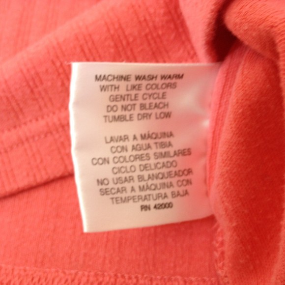 Vintage Basic Editions Plus Casual Stretch Ribbed Pink Knit Top Size 1X - Picture 8 of 9